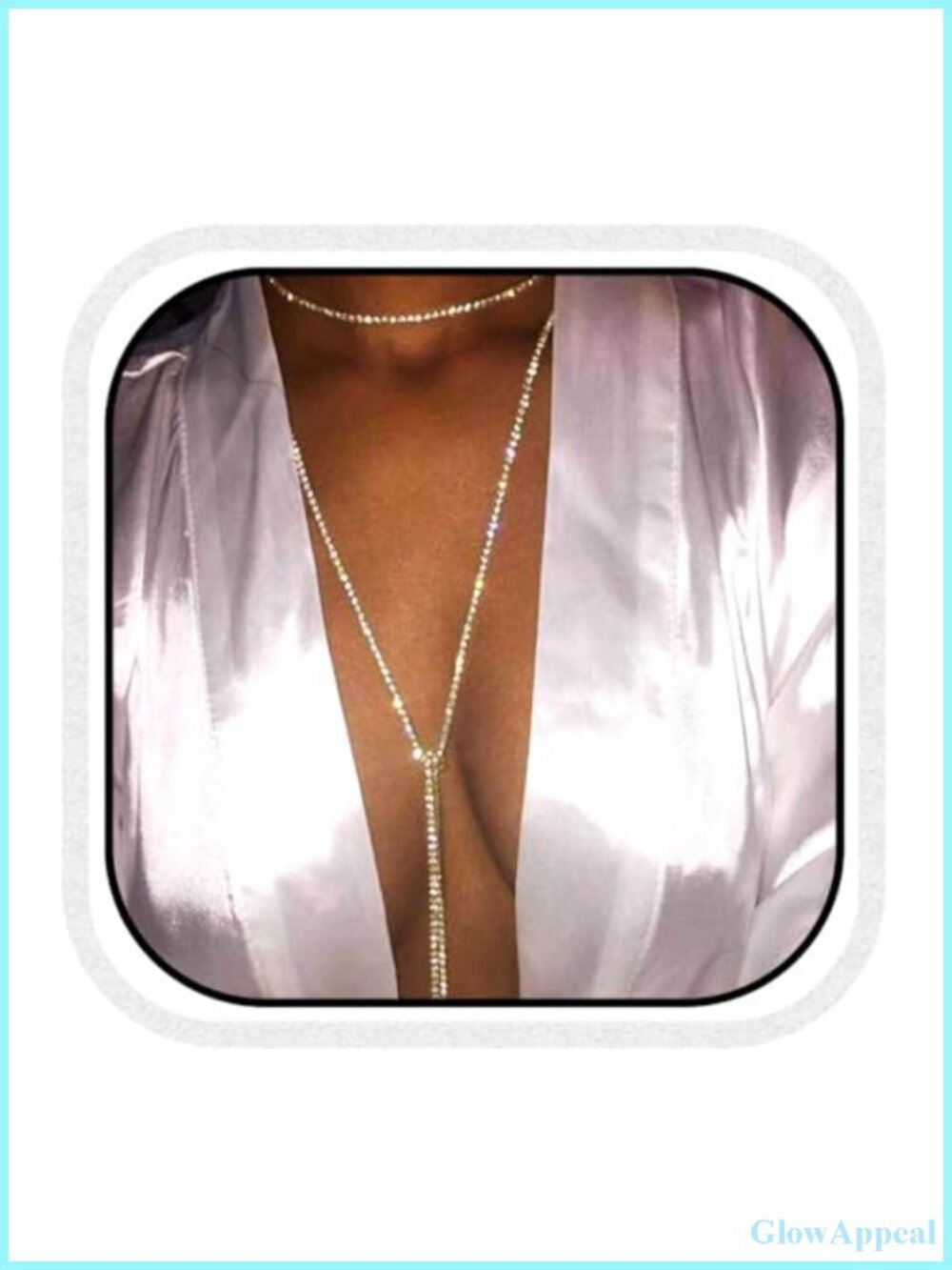 Rhinestone Choker Necklace Silver Sparkly Crystal Jewelry for Women